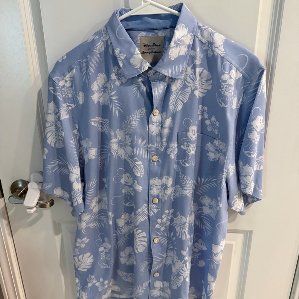 Tommy Bahama Men's Disney Blue Floral Shirt